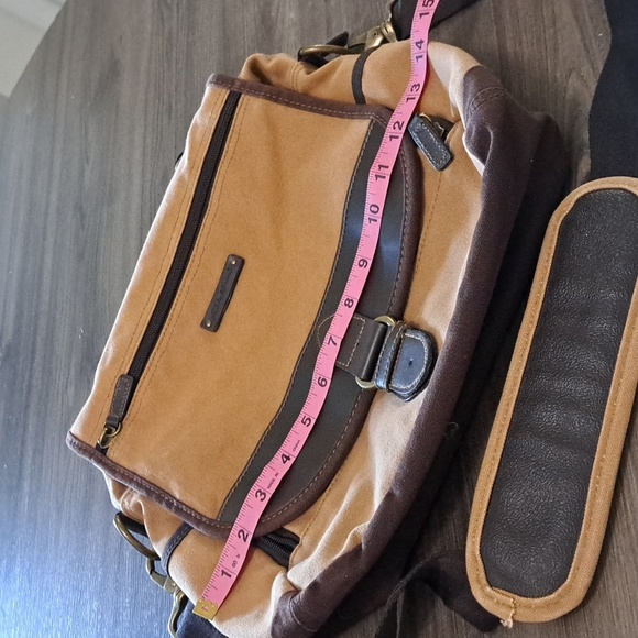 Eddie Bauer Vintage Canvas Adventurer Field Messenger Bag - Picture 13 of 14